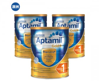 【澳洲直邮包邮】Aptamil 爱他美 金装1段 3罐/箱（适合0-6个月新生儿） 